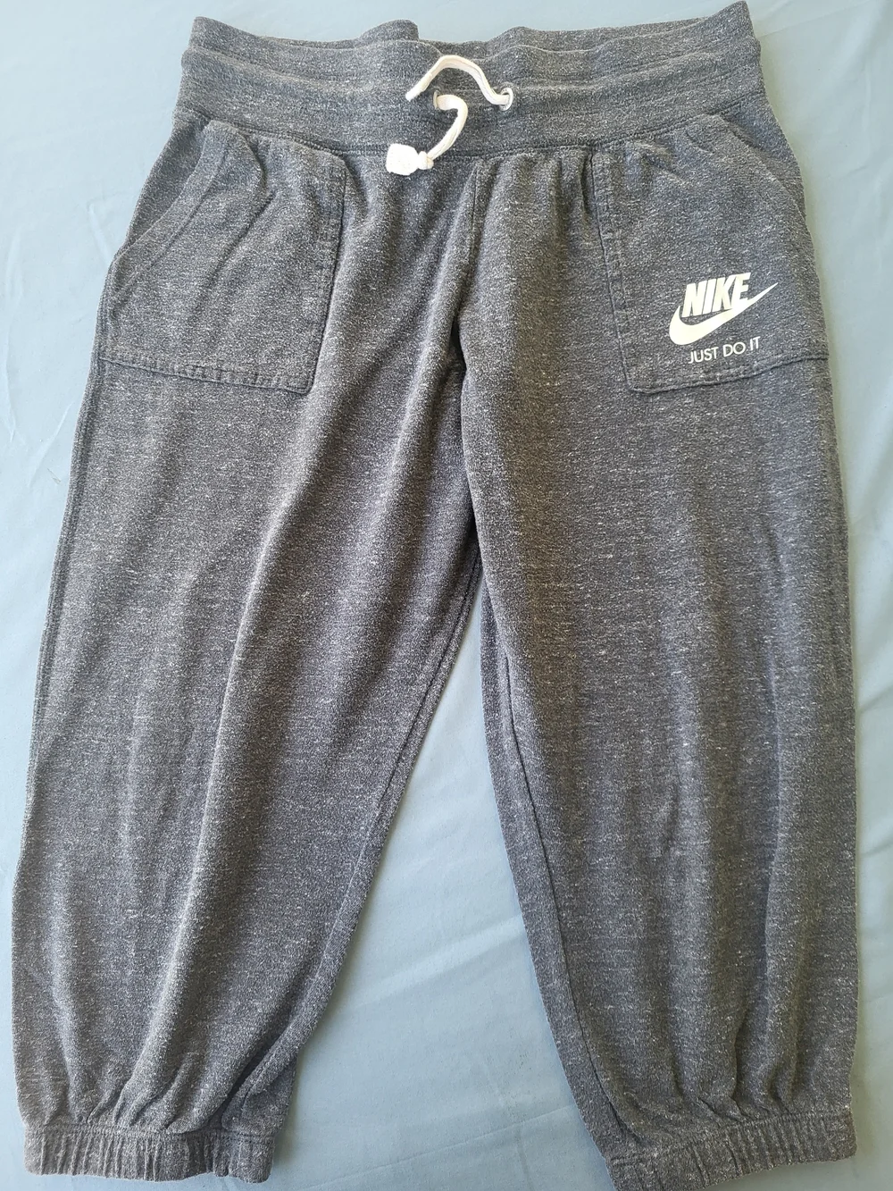 Nike Girl's Dark Heather Gray Capri Joggers